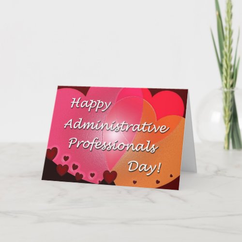Administrative Professionals Day Hearts Card