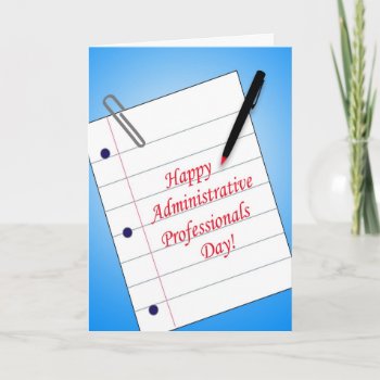 Administrative Professionals Day Note Paper Pen Card by momentintime at Zazzle