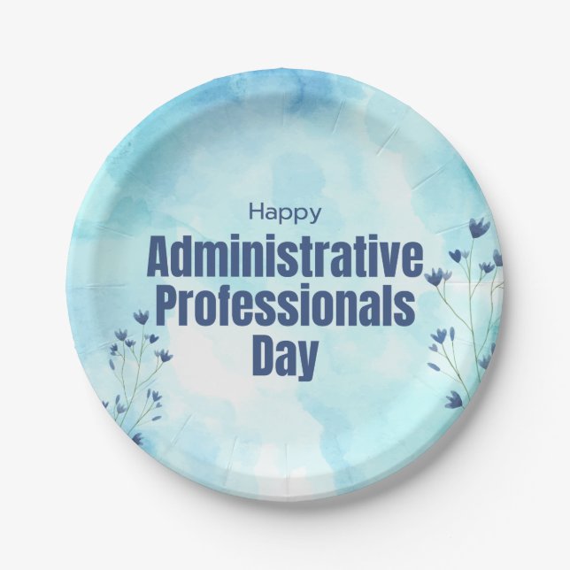 Administrative Professionals Day Paper Plates (Front)
