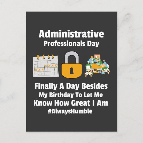 Administrative professionals day   postcard