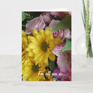 Administrative Professional's Day-Pretty Floral Letterpress Thank You Card