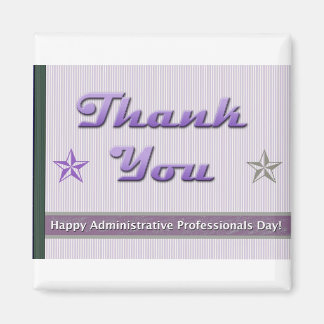 Administrative Professionals Day Purple Stripes Magnet