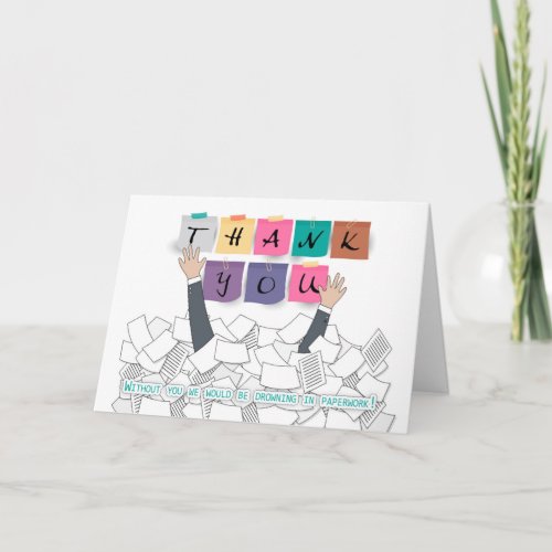 Administrative Professionals Day Thank You Drowni Thank You Card