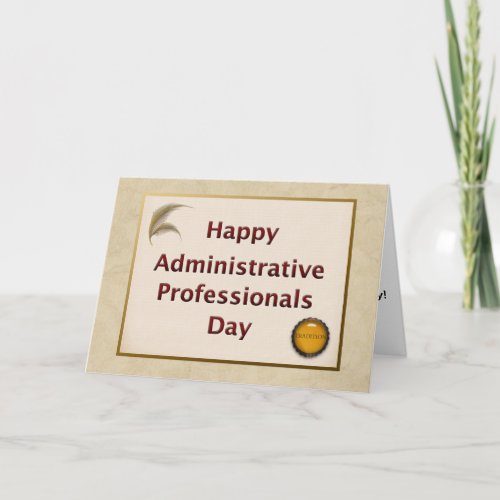 Administrative Professionals Day Tradition Card