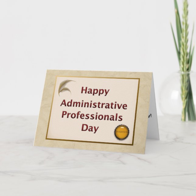 Administrative Professionals Day Tradition Card (Front)