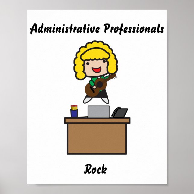 Administrative Professionals Funny Personalize Poster (Front)