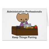 Administrative Professionals Keep Things Purring Cards (Front Horizontal)