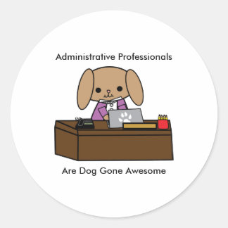 Administrative Professionals Personalize Cute Classic Round Sticker