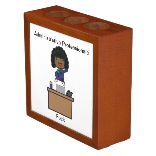 Administrative Professionals Rock African American Desk Organizer