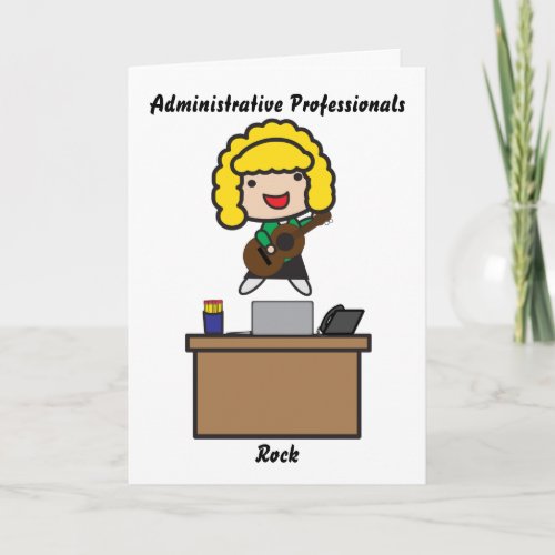 Administrative Professionals Rock Blonde Card