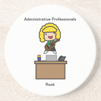 Administrative Professionals Rock (Blonde) Drink Coaster