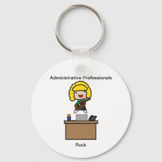 Administrative Professionals Rock (Blonde) Keychain