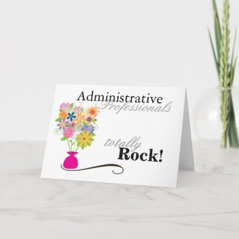 Administrative Professionals Rock! (card) Holiday Card by Siberianmom at Zazzle