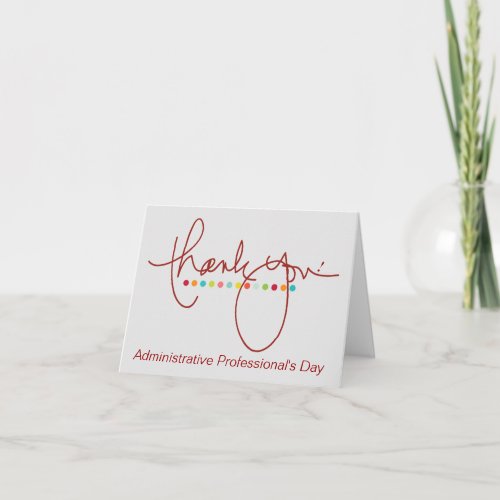 Administrative Professionals Thank You Card