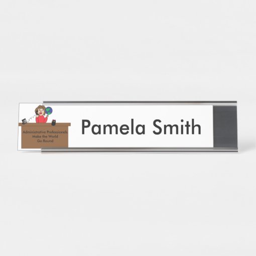 Administrative Professionals World Personalize Desk Name Plate | Zazzle