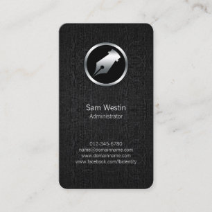 Administrator Black Grunge Business Card