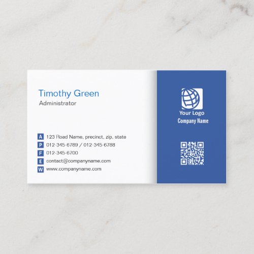 Administrator Finance Management Professional Business Card