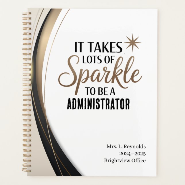 Administrator Sparkle Planner – Personalized (Front)