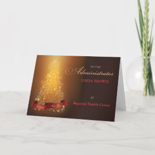 Administrator Thank You Christmas, Personalize Bus Card