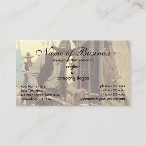 Customizable Admirable Outlaw by NC Wyeth Business Card Templates
