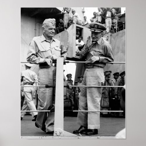 Admiral Bull Halsey and Admiral McCain Poster