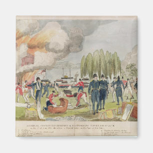 Admiral Cockburn burning and plundering Magnet