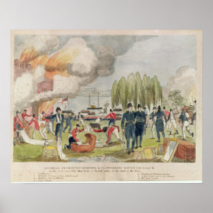 Admiral Cockburn burning and plundering Poster