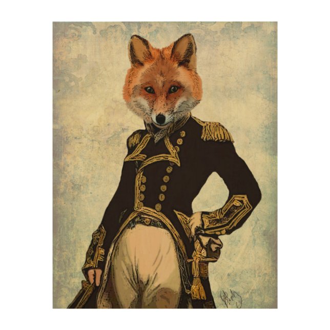 Admiral Fox Full Wood Wall Art (Front)