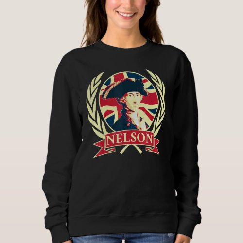 Admiral Horatio Nelson British Flag Propaganda  Sweatshirt
