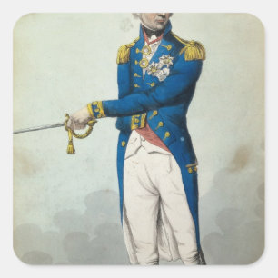 Admiral Horatio Nelson Square Sticker