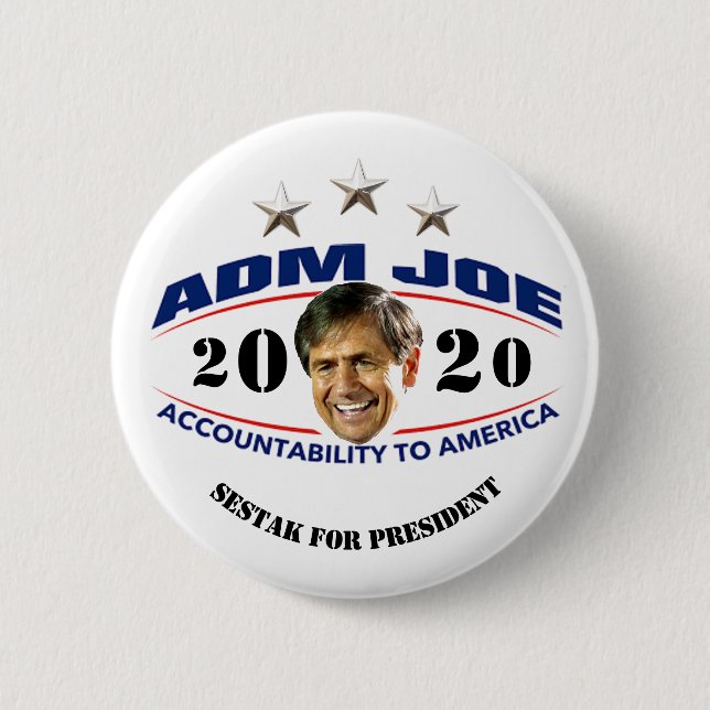 Admiral Joe Sestak for President Button (Front)