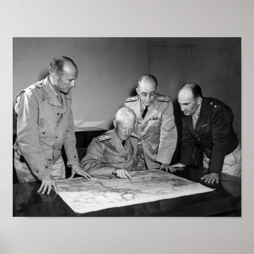 Admiral Nimitz Strategy Session _ World War Two Poster