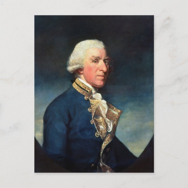 Admiral Samuel Hood, 1st Viscount Hood  1784 Postcard (Front)