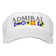 Admiral Title In Nautical Signal Flags Visor at Zazzle