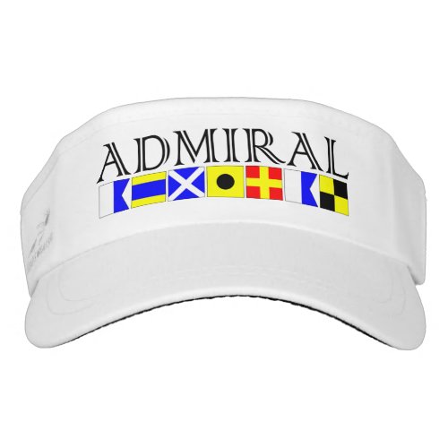 Admiral Title in Nautical Signal Flags Visor