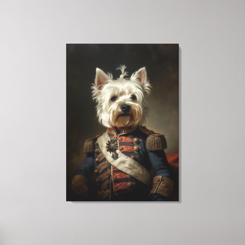Admiral West Highland Terrier Canvas Print