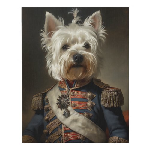Admiral West Highland Terrier Faux Canvas Print