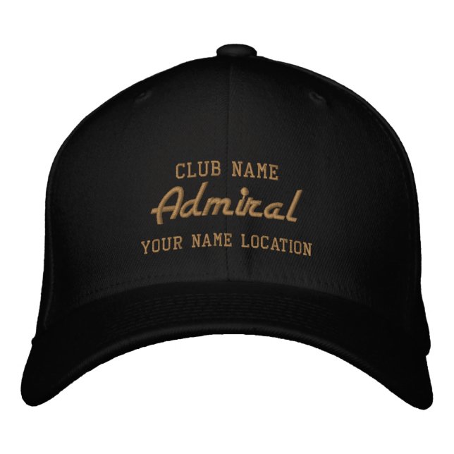 Admiral Yacht Club Personalizable Cap (Front)
