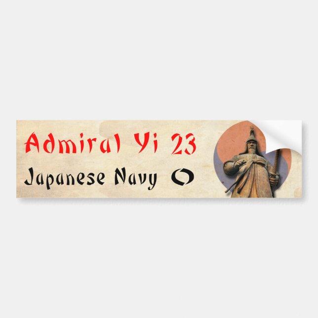 Admiral Yi vs. Japanese Navy Bumper Sticker (Front)