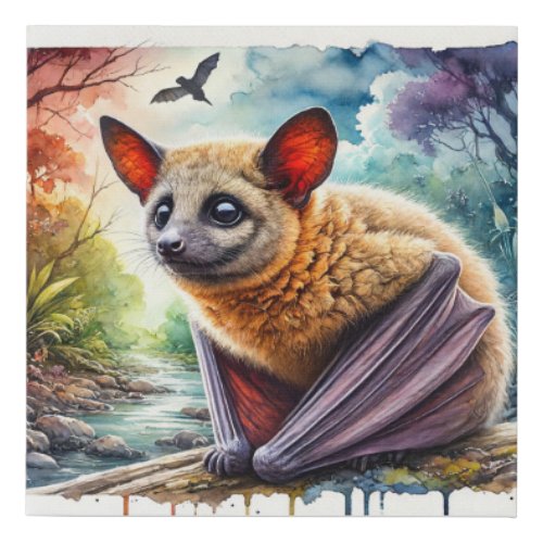 Admiralty Islands flying fox 140624AREF115 _ Water Faux Canvas Print