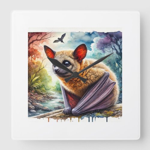 Admiralty Islands flying fox 140624AREF115 _ Water Square Wall Clock