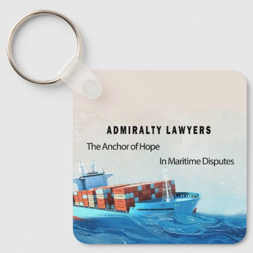 Admiralty Lawyers The Anchor of Hope in Maritime  Keychain