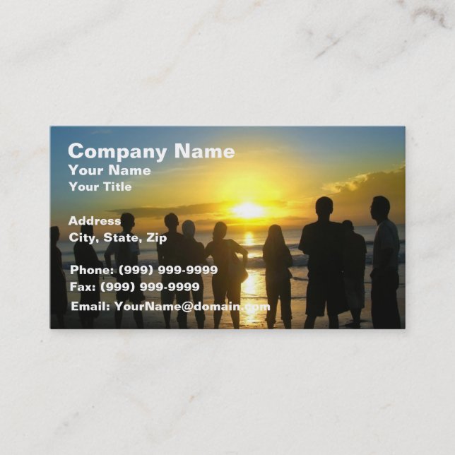 Admiring the Sunset Business Card (Front)