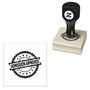 Admission Approved Jet Black Ink School College  Rubber Stamp