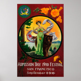 Admission Day Advertisment, State Festival Poster