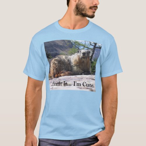 Admit ItIm Cute Marmot T_shirt