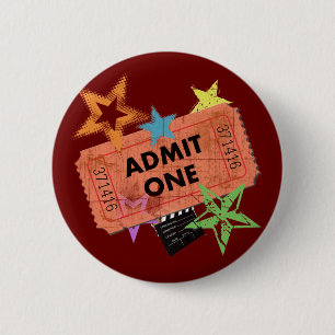 ADMIT ONE MOVIE TICKET BUTTON