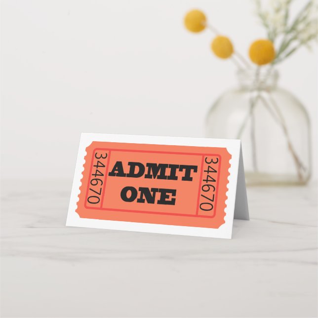 Admit One Place Card (Front)