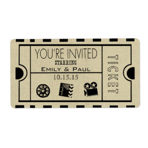 Admit One Save the Date Label