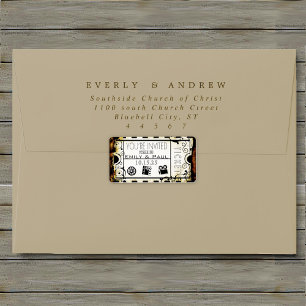 Admit One Save the Date Label